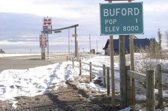 Đường vào Buford, thị trấn lâu đời thứ hai ở tiểu bang Wyoming, nước Mỹ.
