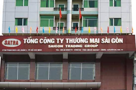 Trụ sở của Tổng công ty Thương mại Sài Gòn (Satra) tại Tp.HCM.