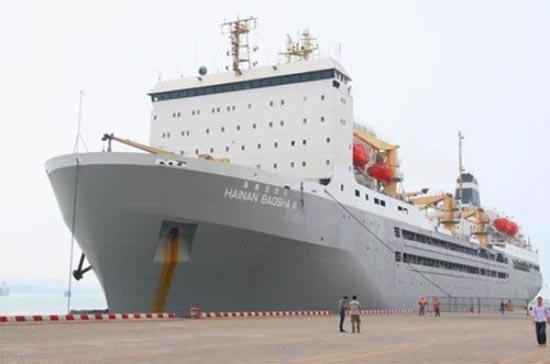 Hải Nam Bảo Sa 001 là tàu chế biến thủy sản lớn nhất của Trung Quốc hiện nay và là một trong 4 tàu chế biến thủy sản lớn nhất trên thế giới - Ảnh: Chinanews.com