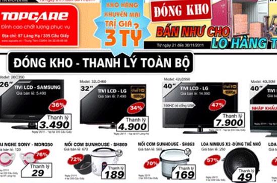 Nguyên nhân khiến các siêu thị, đặc biệt là các trung tâm điện máy đẩy mạnh khuyến mại được cho là vì lượng hàng tồn kho thời điểm này đang ở mức khá cao.