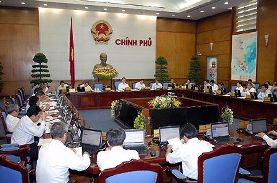 Toàn cảnh phiên họp Chính phủ thường kỳ tháng 5/2012.