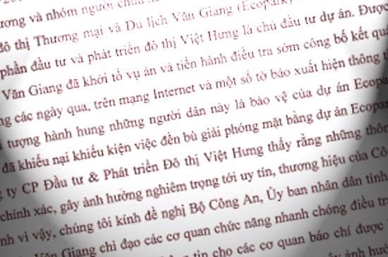 Theo công văn của Vihajico, đây là những đối tượng “chưa xác định được danh tính” và hiện công an huyện Văn Giang đã tiến hành điều tra để sớm công bố trước dư luận.