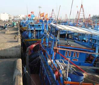 Tàu thuyền đánh bắt ở Bình Thuận sẽ còn nằm bờ dài ngày khi giá dầu tăng cao và ngư dân chưa được hỗ trợ.