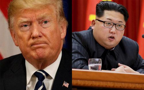 Tổng thống Mỹ Donald Trump (trái) và nhà lãnh đạo Triều Tiên Kim Jong Un - Ảnh: Reuters, KCNA.<br>