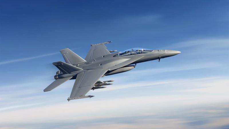 Một máy bay chiến đấu F/A-18 Super Hornet do hãng Boeing sản xuất.