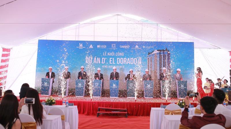 Đại diện Chủ đầu tư và các đối tác thực hiện nghi thức khởi công dự án D’. El Dorado II.