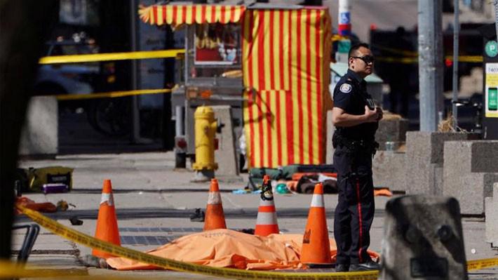 Hiện trường vụ tấn công bằng xe tải ở Toronto, Canada, ngày 23/4 - Ảnh: Reuters.