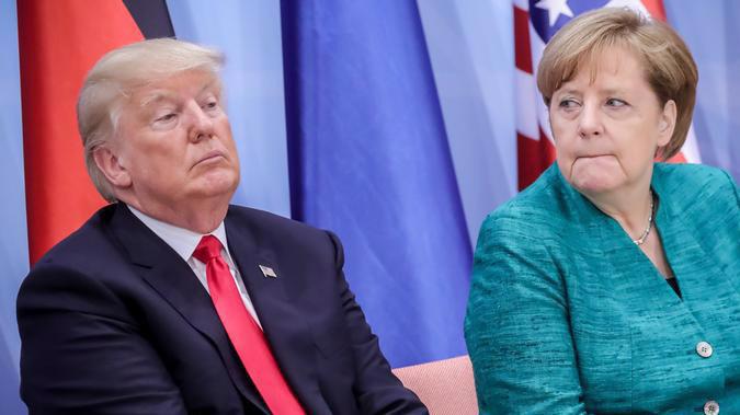 Tổng thống Mỹ Donald Trump (trái) và Thủ tướng Đức Angela Merkel - Ảnh: DPA/DW.