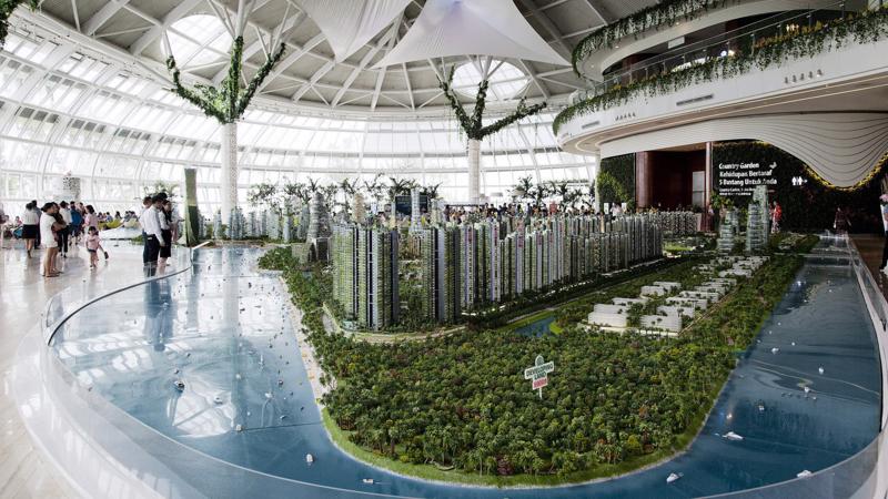 Một mô hình của dự án Forest City - Ảnh: Bloomberg.