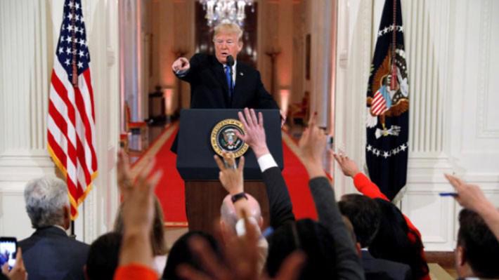 Tổng thống Mỹ Donald Trump trong cuộc họp báo tại Nhà Trắng ngày 7/11 - Ảnh: Reuters.