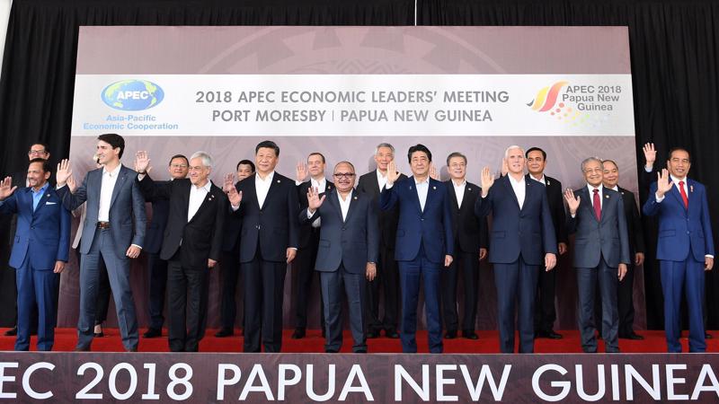 Lãnh đạo các nước thành viên APEC dự thượng đỉnh ở Papua New Guinea vào cuối tuần vừa rồi - Ảnh: Getty/Bloomberg.