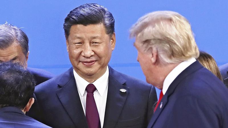 Chủ tịch Trung Quốc Tập Cận Bình gặp Tổng thống Mỹ Donald Trump tại một sự kiện trong khuôn khổ thượng đỉnh G20 ở Buenos Aires, Argentina, ngày 30/11 - Ảnh: Yomiuri Shimbun/Getty/Bloomberg.