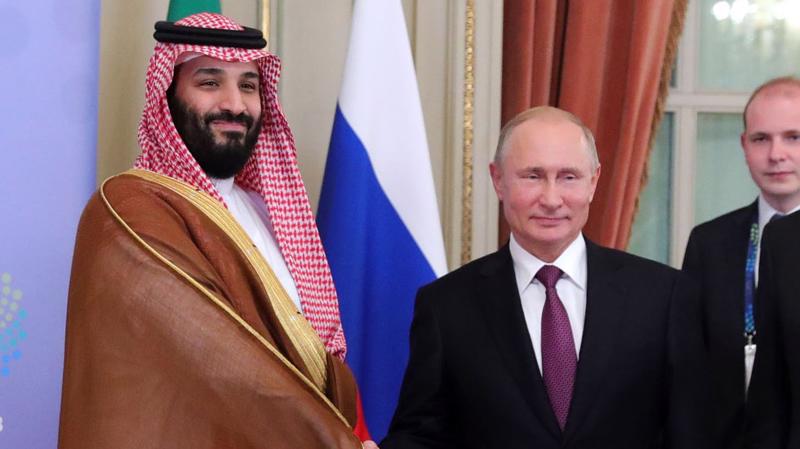 Thái tử Mohammed bin Salman của Saudi Arabia (trái) và Tổng thống Nga Vladimir Putin trong cuộc gặp ngày 1/12 ở Argentina - Ảnh: Getty/Bloomberg.