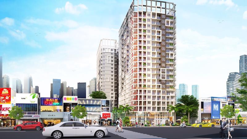The EastGate gồm hai block cao 19 tầng với 712 căn hộ được xây dựng trên diện tích 6.546 m2 tọa lạc trên hai mặt tiền đường Tân Lập và Vành đai Làng đại học Quốc gia Tp.HCM.