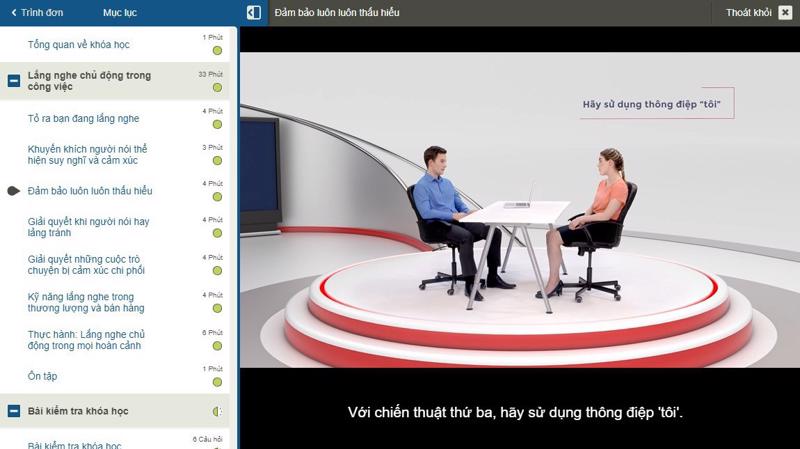 Một khóa học được thiết kế theo phương pháp Micro Learning của Skillsoft (U.S).