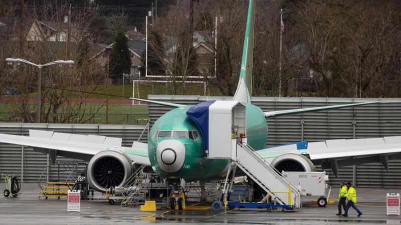 Một máy bay Boeing 737 Max 8 đang được lắp ráp tại nhà máy ở Renton - Ảnh: Bloomberg.