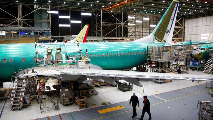 Một máy bay 737 Max đang trong quá trình sản xuất tại nhà máy của Boeing ở Renton,  Washington, hôm 27/3/2017 - Ảnh: Reuters/CNBC.