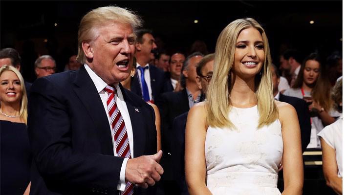 Tổng thống Mỹ Donald Trump (trái) và con gái Ivanka Trump.