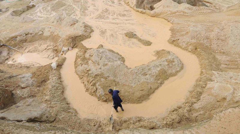 Một mỏ đất hiếm ở Giang Tây, Trung Quốc - Ảnh: SCMP.