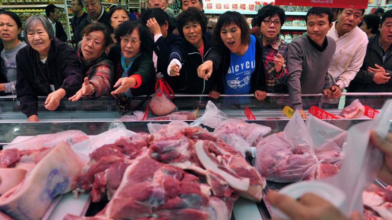 Sản lượng thịt lợn của Trung Quốc suy giảm do ảnh hưởng của dịch tả lợn châu Phi - Ảnh: Asia News.