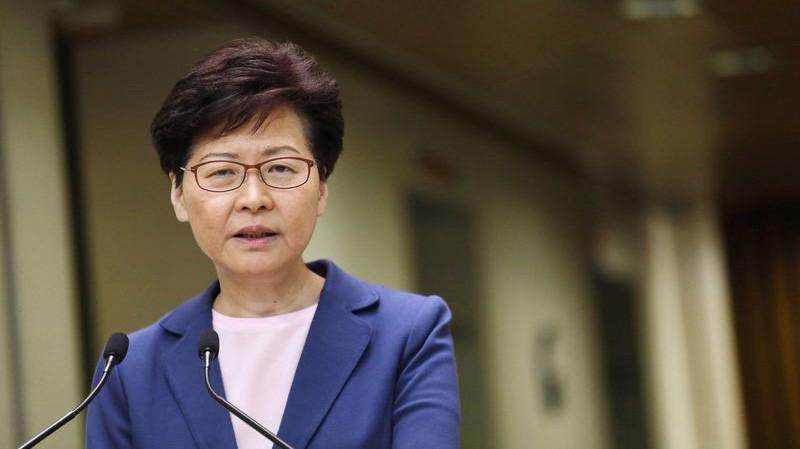 Trưởng đặc khu hành chính Hồng Kông Carrie Lam - Ảnh: Bloomberg.