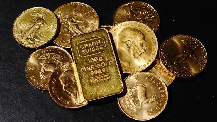 Trên thị trường thế giới, giá vàng đang ở vùng cao nhất 1 tuần nhờ sự suy yếu của đồng USD - Ảnh: Reuters/CNBC.