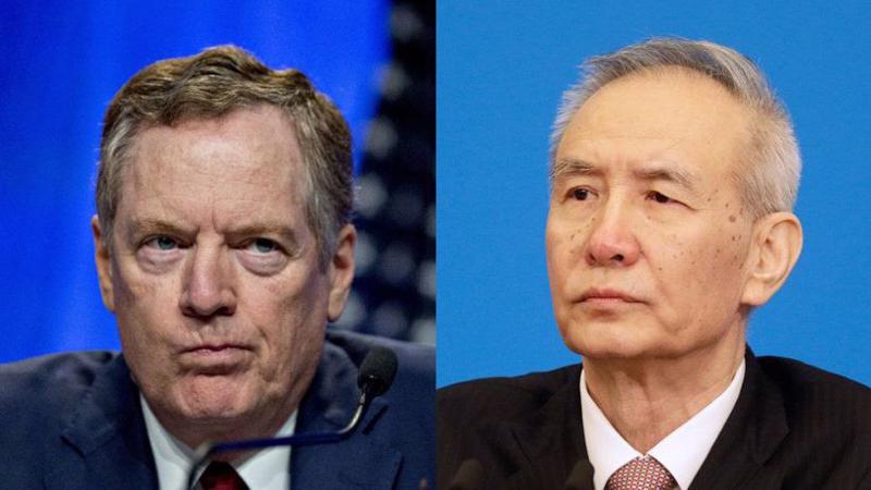 Hai nhà đàm phán thương mại cấp cao nhất của Mỹ và Trung Quốc: Đại diện thương mại Mỹ (USTR) Robert Lighthizerr (trái) và Phó thủ tướng Trung Quốc Lưu Hạc.