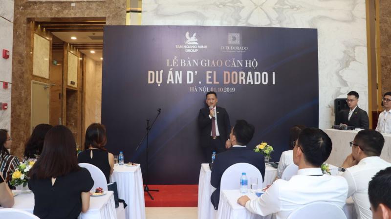 Đại diện Tập đoàn Tân Hoàng Minh phát biểu chính thức bàn giao căn hộ tại D’. El Dorado.