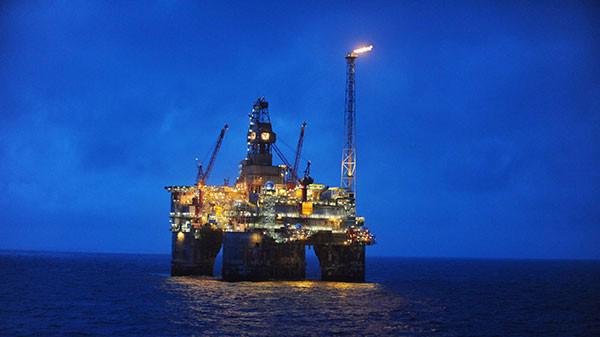 Một giàn khoan dầu trên biển Na Uy.