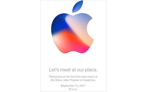 Giấy mời được Apple gửi tới giới truyền thông vào ngày 31/8 - Ảnh: Bloomberg.<br>