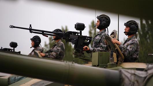 Binh sỹ quân đội Trung Quốc trong một cuộc tập trận - Ảnh: Reuters/CNBC.<br>