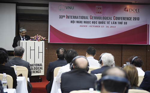 Ông Nguyễn Quân, Bộ trưởng Bộ khoa học Công nghệ phát biểu tại phiên khai mạc Hội nghị.