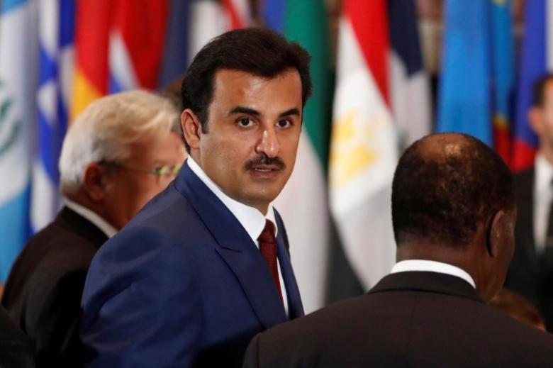 Tiểu vương Tamim bin Hamad al-Thani, người trị vì Qatar, tại trụ ở Liên hiệp quốc ở New York, Mỹ, tháng 9/2016 - Ảnh: Reuters.<br>