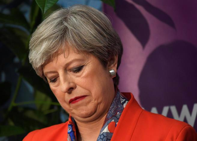 Thủ tướng Anh Theresa May sau cuộc bầu cử ngày 8/6 - Ảnh: Reuters.<br>