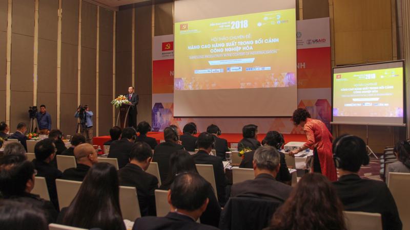 Hội thảo chuyên đề: "Cải thiện năng suất trong bối cảnh công nghiệp hóa" là một trong những sự kiện lớn nằm trong Diễn đàn kinh tế Việt Nam năm 2018.