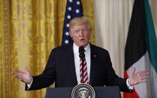 Tổng thống Mỹ Donald Trump trong một cuộc họp báo ngày 7/9 - Ảnh: Reuters.<br>