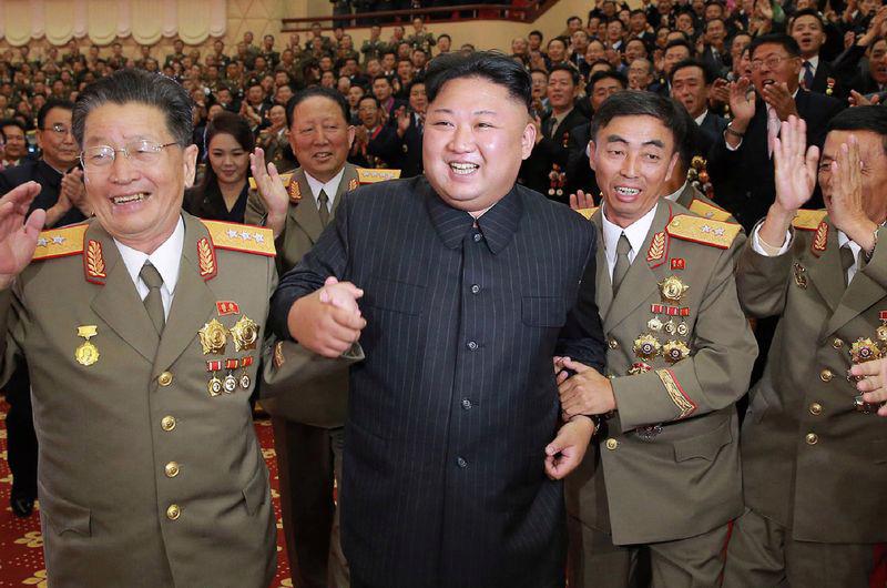 Nhà lãnh đạo Triều Tiên Kim Jong Un trong một sự kiện hôm 11/9 ở Bình Nhưỡng - Ảnh: KCNA/Getty.<br>