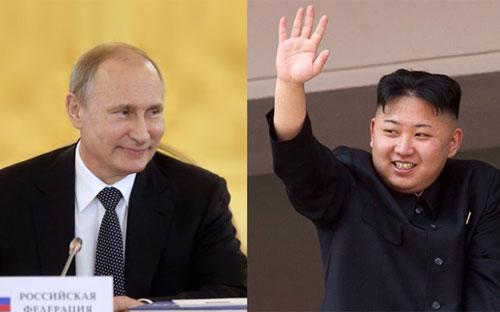 Tổng thống Nga Vladimir Putin (trái) và nhà lãnh đạo Triều Tiên Kim Jong Un - Ảnh: Getty/CNN.<br>