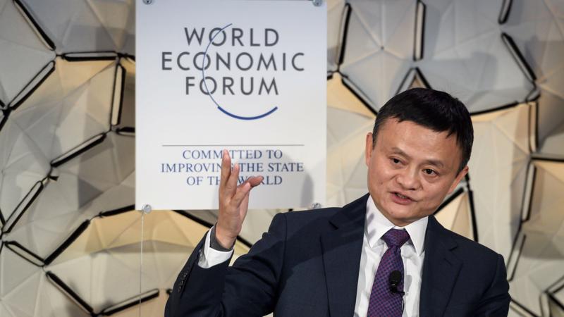 Jack Ma, người đồng sáng lập, chủ tịch Alibaba tại Diễn đàn Kinh tế thế giới (WEF) ở Davos, Thụy Sĩ ngày 23/1/2019 - Ảnh: Getty Images.