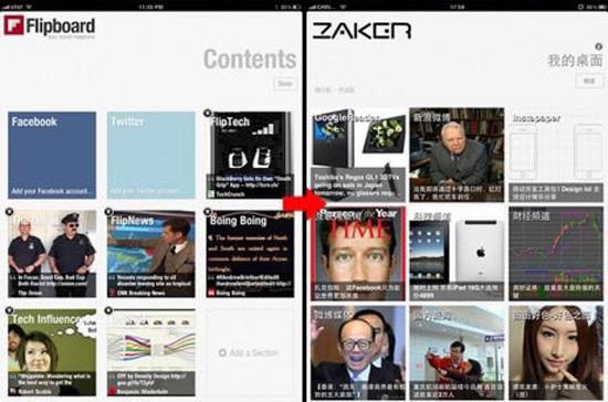 Ứng dụng mạng xã hội cho iPhone cùng với "người em song sinh" Zaker.