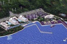 Mô hình xây dựng Nhà máy điện hạt nhân Ninh Thuận 1 tại thôn Vĩnh Trường, xã Phước Dinh, huyện Thuận Nam.