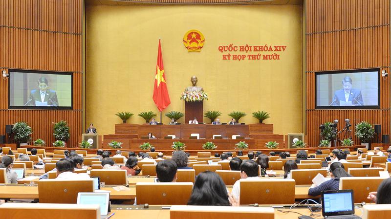 Phiên họp thông qua Nghị quyết về phân bổ ngân sách Trung ương năm 2021 - Ảnh: Quochoi.vn