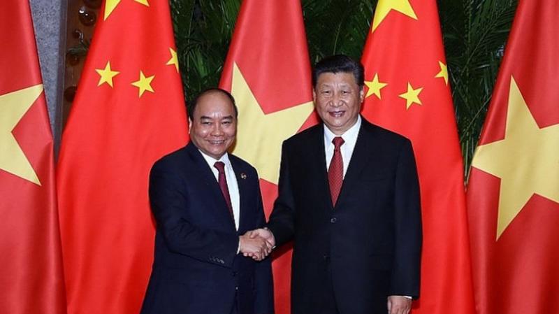 Thủ tướng Nguyễn Xuân Phúc hội kiến Chủ tịch Trung Quốc Tập Cận Bình tại Thượng Hải, Trung Quốc - Ảnh:  TTXVN.
