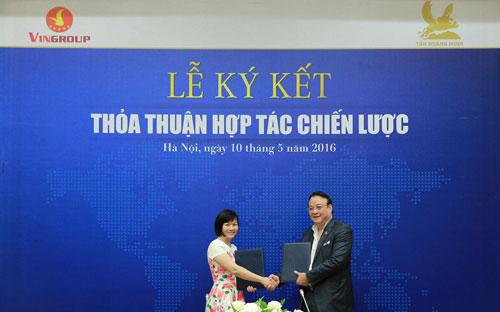 Thỏa thuận hợp tác chiến lược toàn diện giữa Tập đoàn Vingroup và Tập đoàn Tân Hoàng Minh là bước tiến mới trên thị trường bất động sản Việt Nam, đặc biệt là phân khúc bất động sản hạng sang.