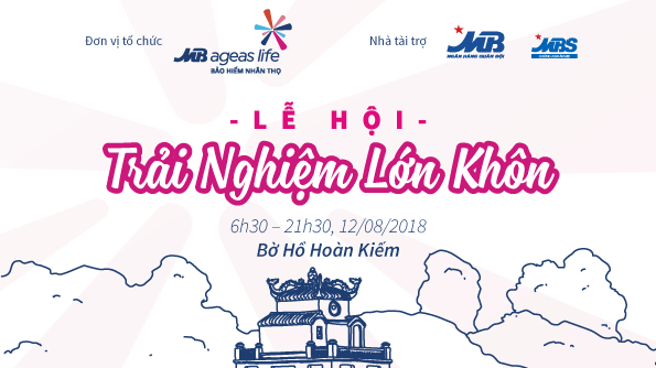 MB Ageas Life và Ngân hàng Quân đội (MB Bank) sẽ tổ chức chuỗi các sự kiện văn hóa – thể thao đặc sắc lần đầu tiên ở Việt Nam tại khu vực phố đi bộ, bờ hồ Hoàn Kiếm, vào Chủ nhật, ngày 12/08/2018.