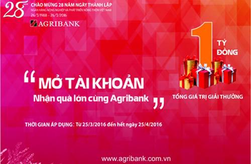 Sau khi kết thúc chương trình khuyến mại, Agribank sẽ thực hiện quay thưởng công khai.