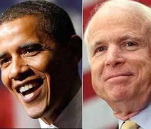 Ông Barack Obama (trái) và ông John McCain.