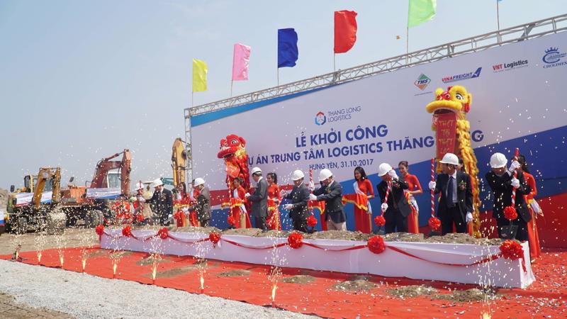 Lễ khởi công dự án Trung tâm Logistics Thăng Long - Ảnh: Việt Tuấn.