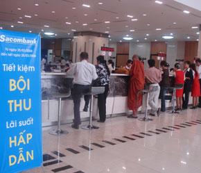 Gửi tiền tại Sacombank.