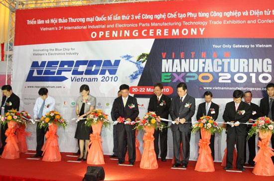 Lễ khai mạc triển lãm VME & NEPCON Vietnam 2010.